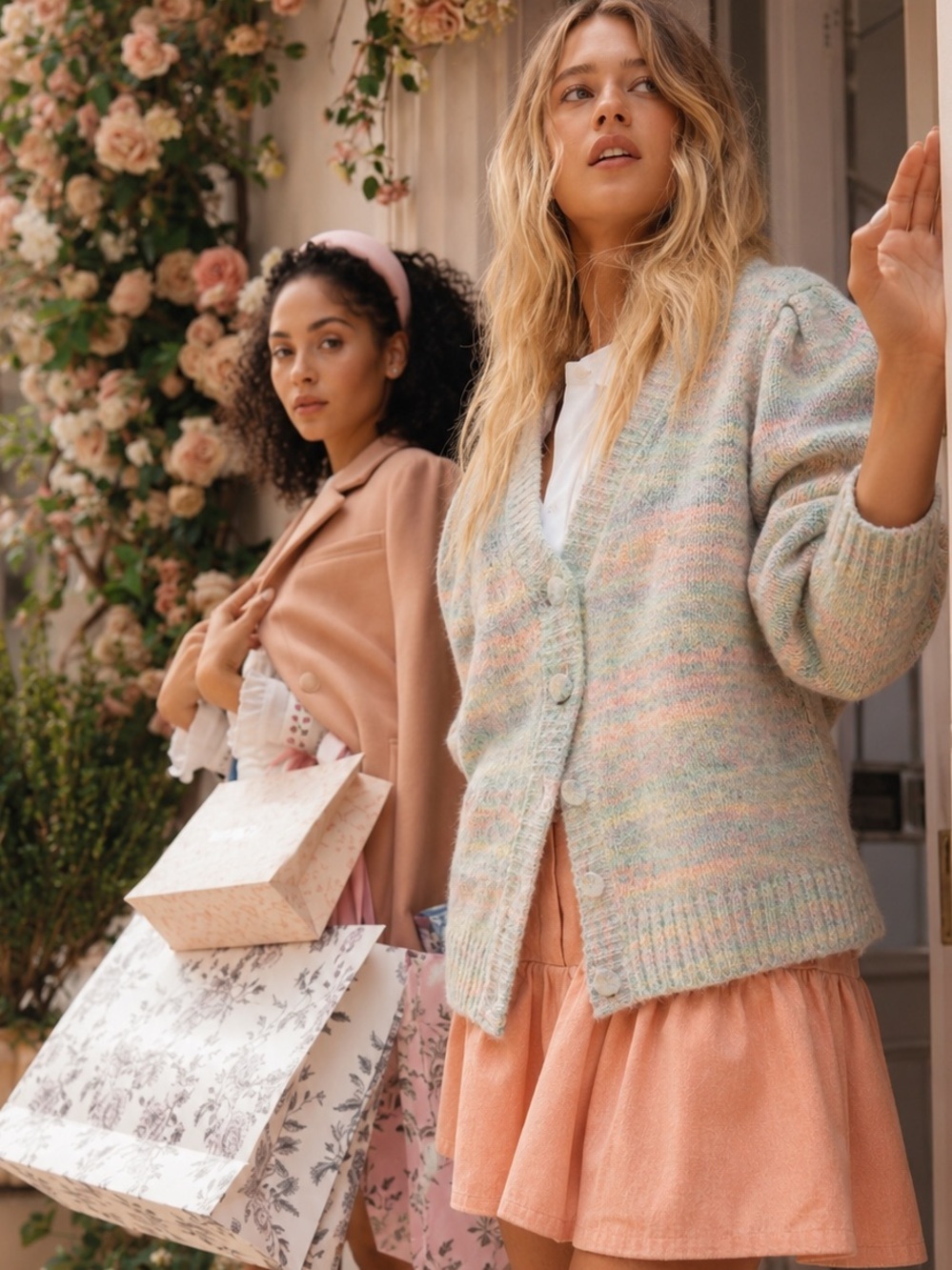 LoveShackFancy Wilfred Autumn Rainbow
Boyfriend Cardigan Wool‎ Blend Sleeve M
